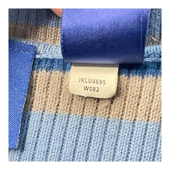 JH Collectibles Women’s Striped Ribbed Pullover Sweater Size 1X Blue Y2K Preppy - Picture 5 of 8
